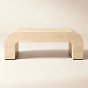 Crescent 46" Square Black Resin Coffee Table