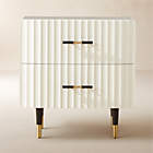 Crimped 4-Drawer White Oak Wood Dresser