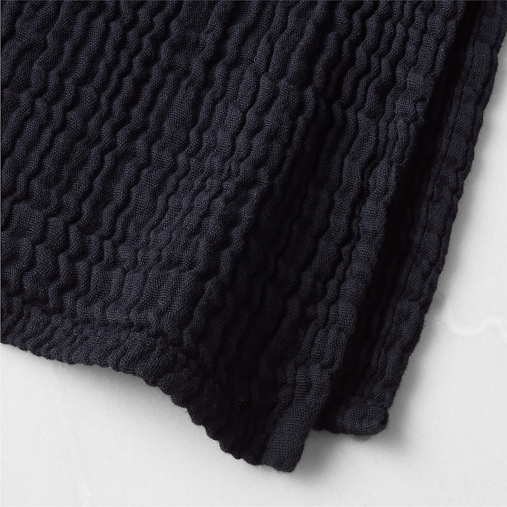 Black crinkle crushed Scuba (Wrinkle-Free) Napkins Wholesale Non Iron Scuba  Polyester Napkin