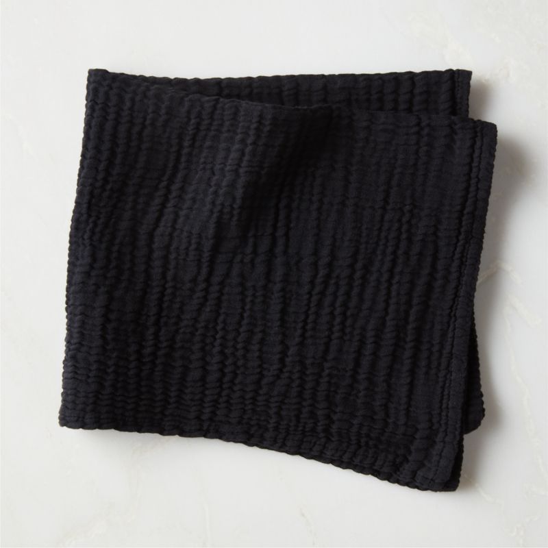 View Crinkle Black Cloth Napkin details