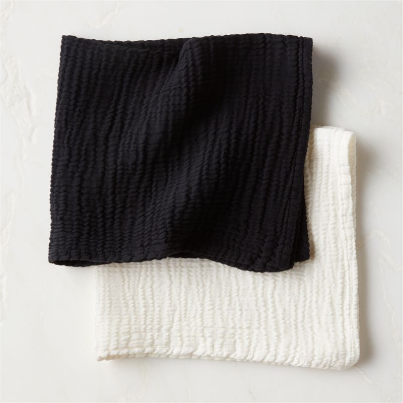 Crinkle Black Cloth Napkin - image 3 of 4