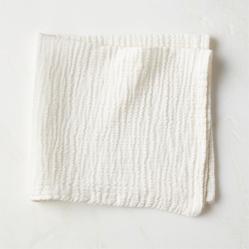 View Crinkle White Cloth Napkin details