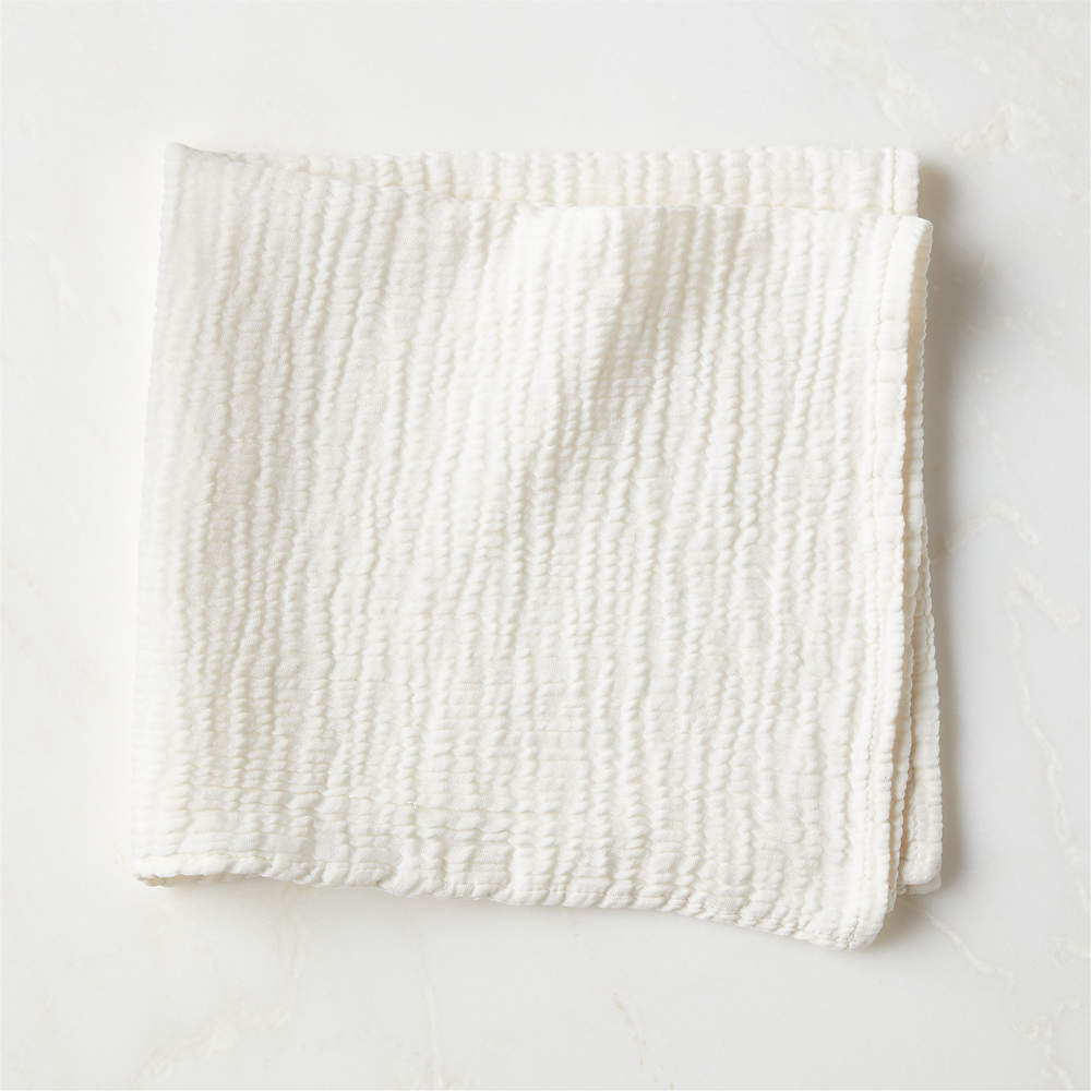 Poplin Modern White Cloth Dinner Napkins Set of 8 + Reviews