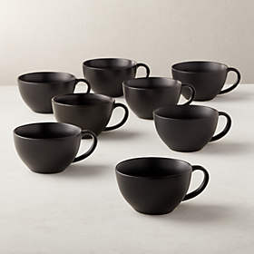 Socorro Black Cappuccino Mug and Saucer Set + Reviews