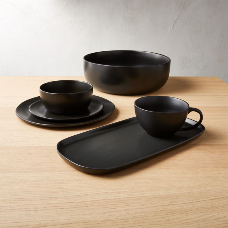 black stoneware dinnerware sets