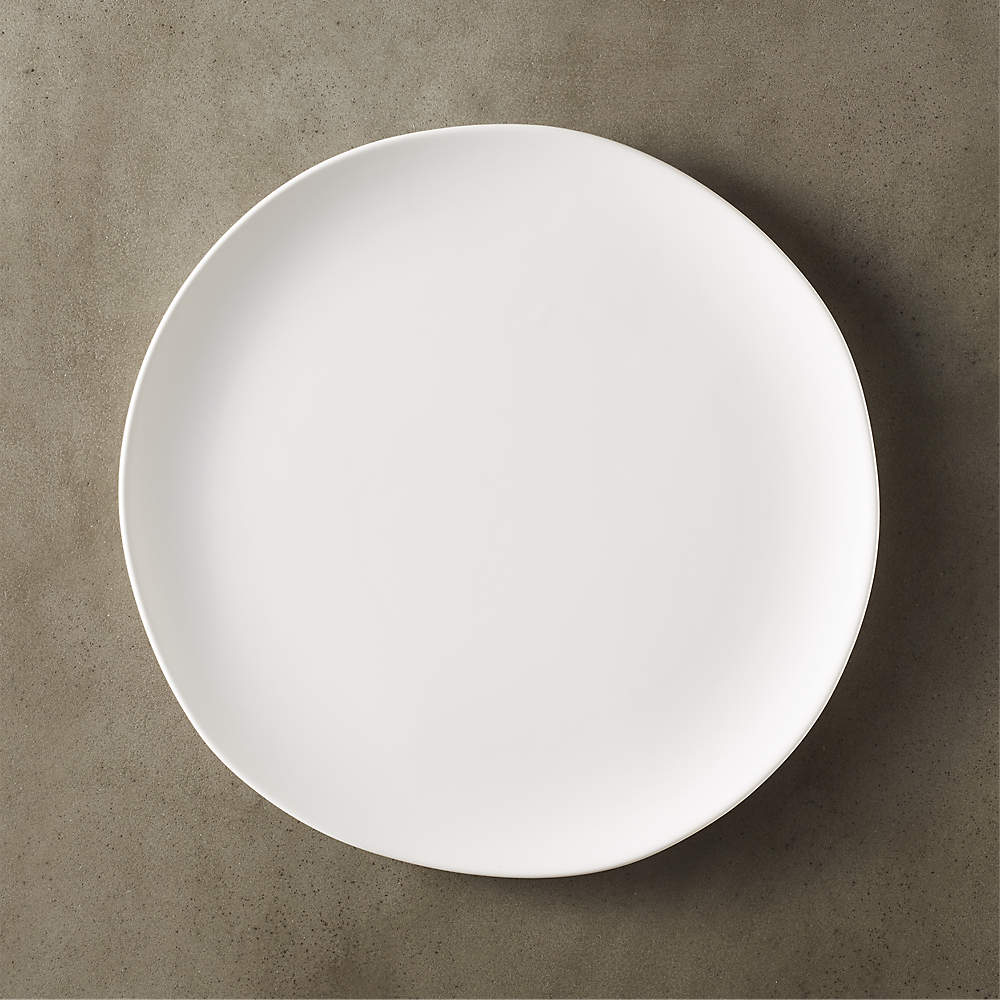 Crisp Modern Matte White Dinner Plate + Reviews