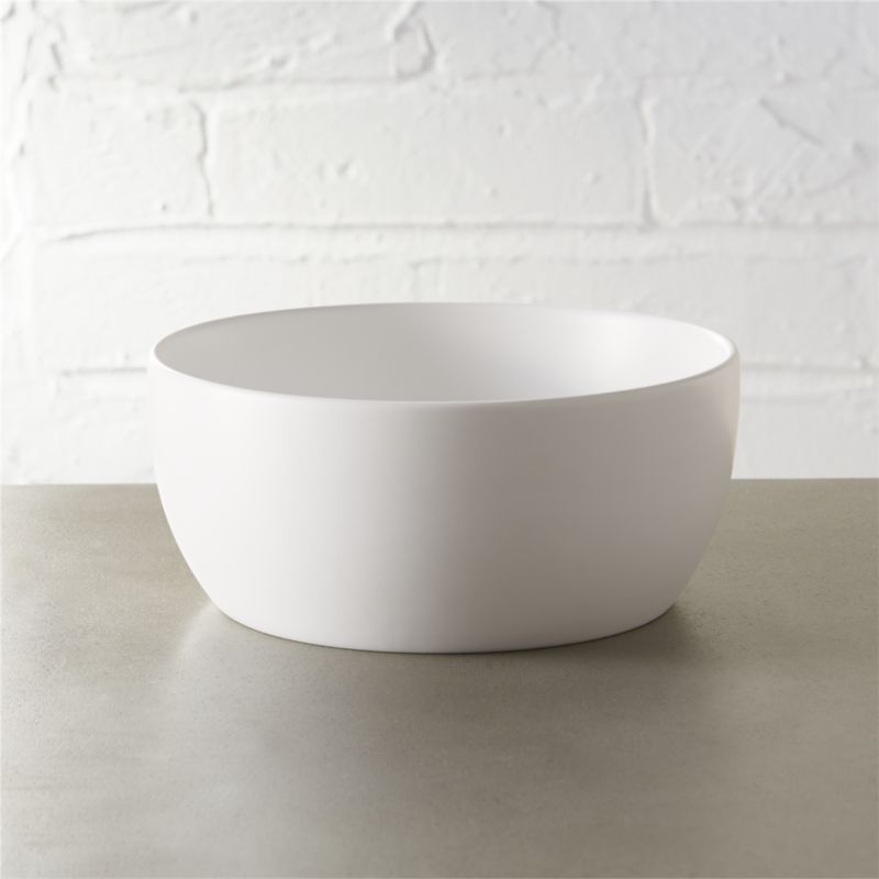 Crisp Matte White Serving Bowl + Reviews