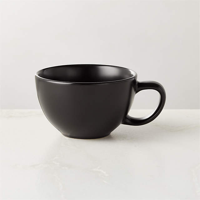 Crisp Modern Matte Black Coffee Mug Set of 8 + Reviews