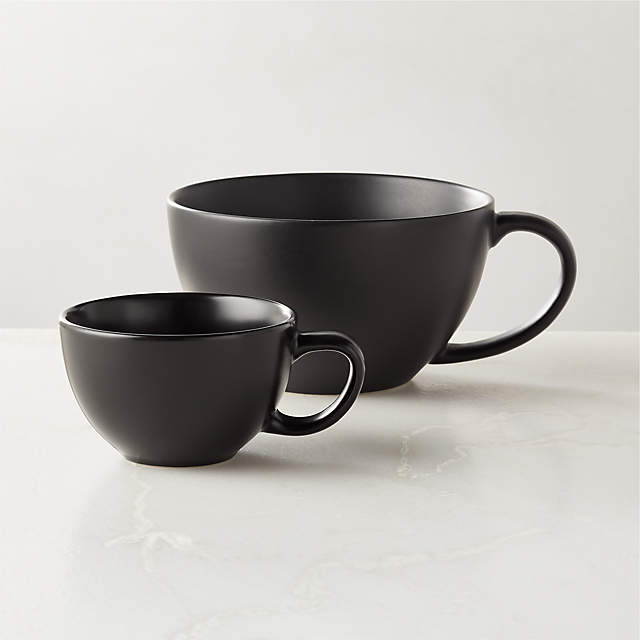 Cast Black Espresso Cup with Reactive Glaze