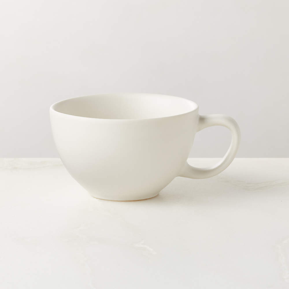 Crisp Matte White Espresso Cup Set of 4