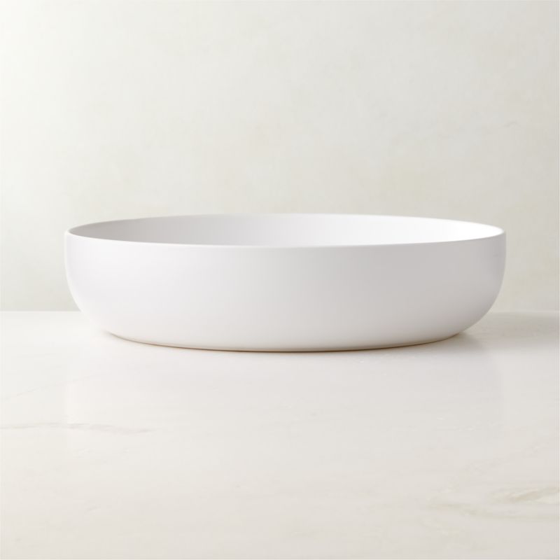 View Crisp Matte White Serving Bowl Large details