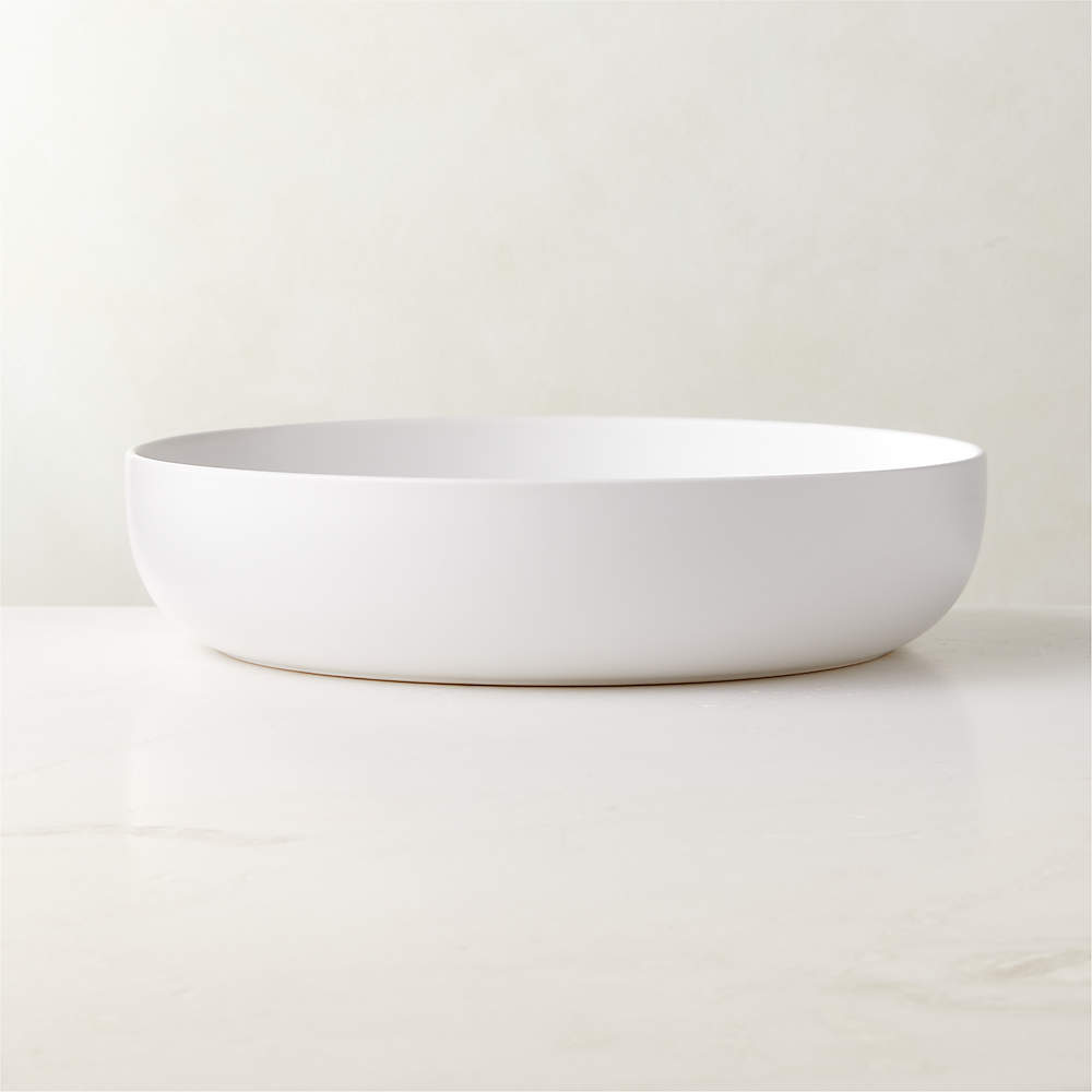 Crisp Modern Matte White Serving Bowl Large + Reviews