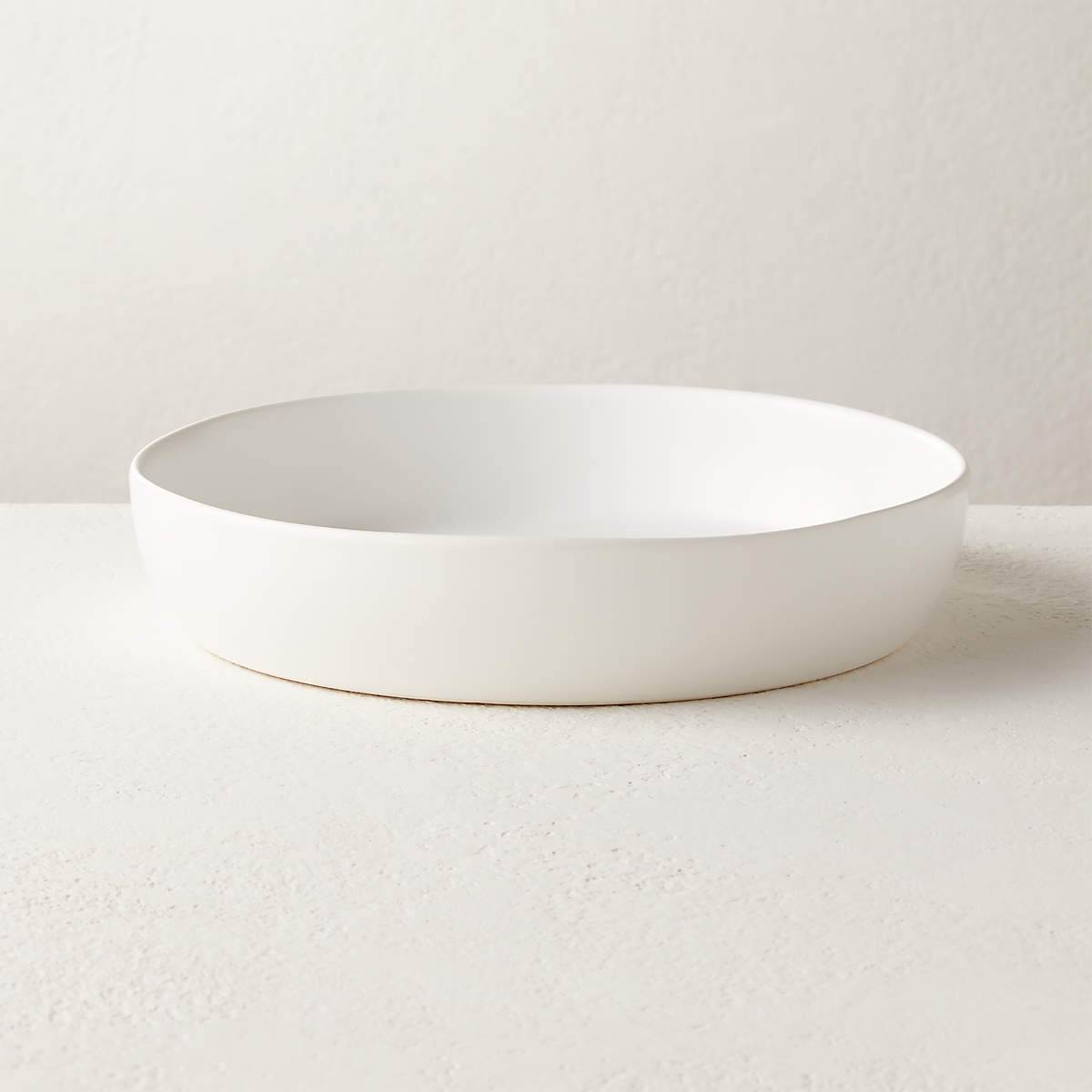 Crisp Modern Matte White Pasta Bowl + Reviews CB2 Canada