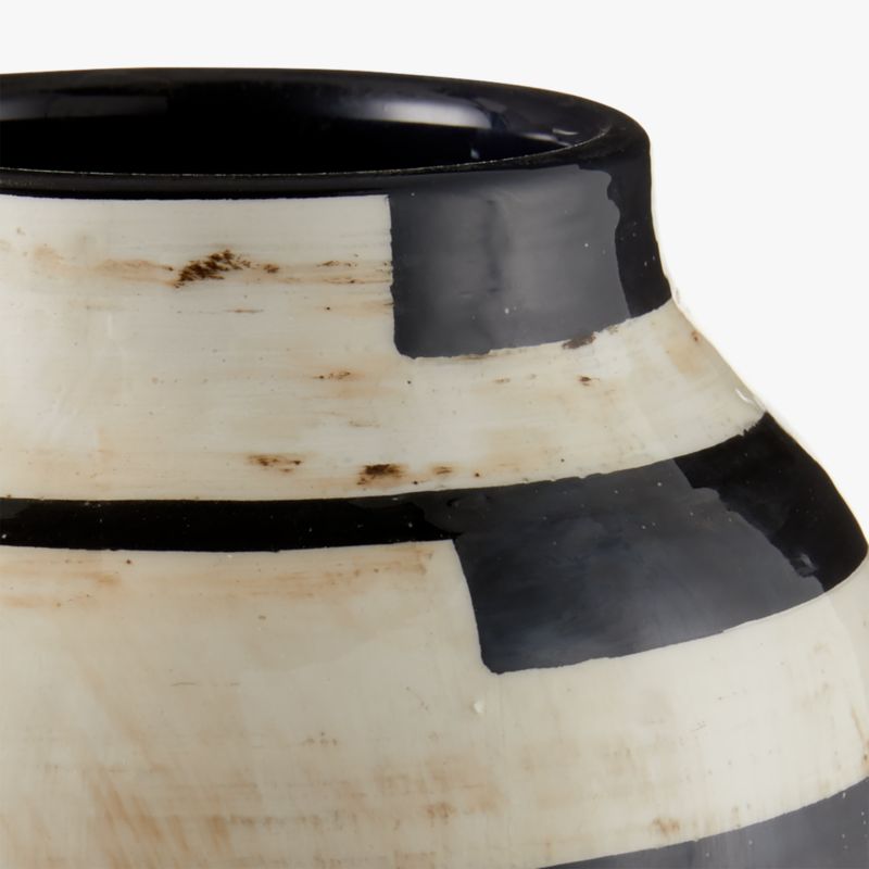 Cristo Black and White Striped Vase - image 3 of 8