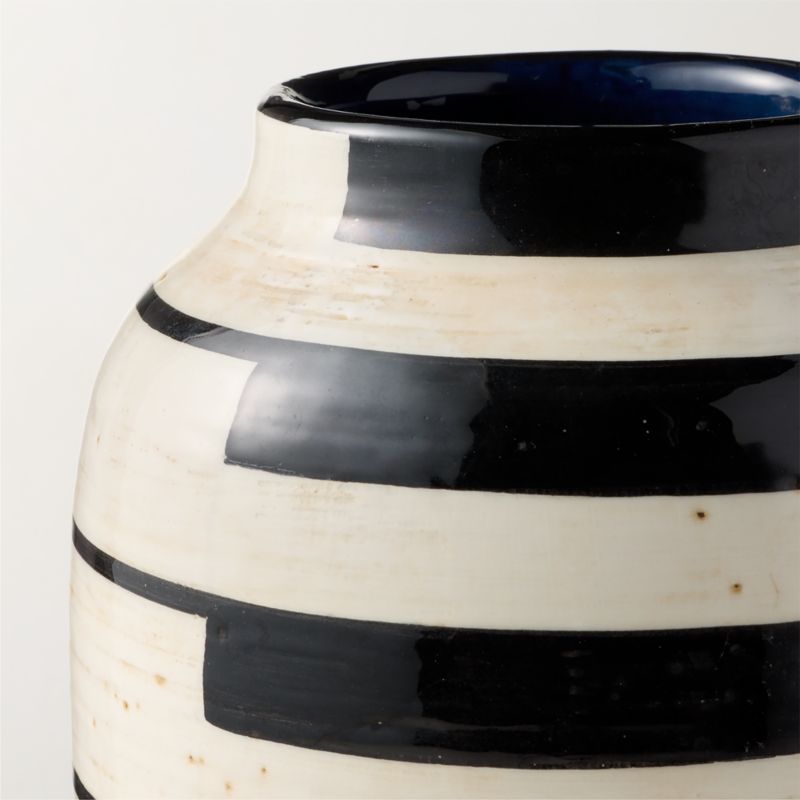 Cristo Black and White Striped Vase - image 3 of 6