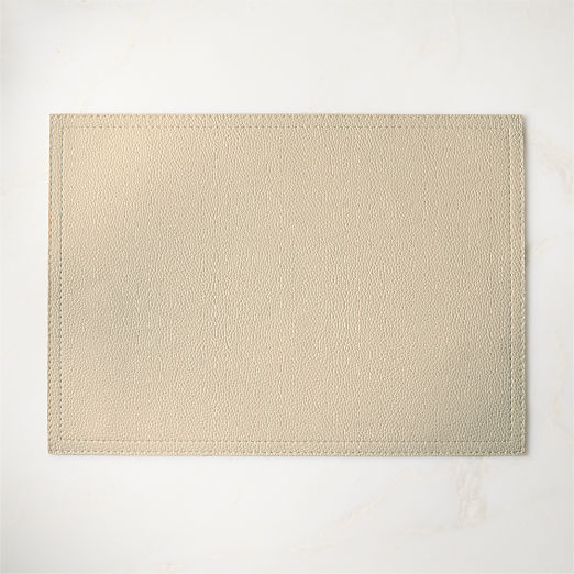 Cream Faux Leather Placemat