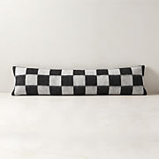 Crosby Tobacco Brown and Ivory Alpaca Throw Pillow with Down-Alternative Insert 23"x23"