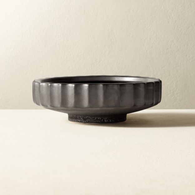 Crosby Low Black Planter/Bowl + Reviews CB2 Canada