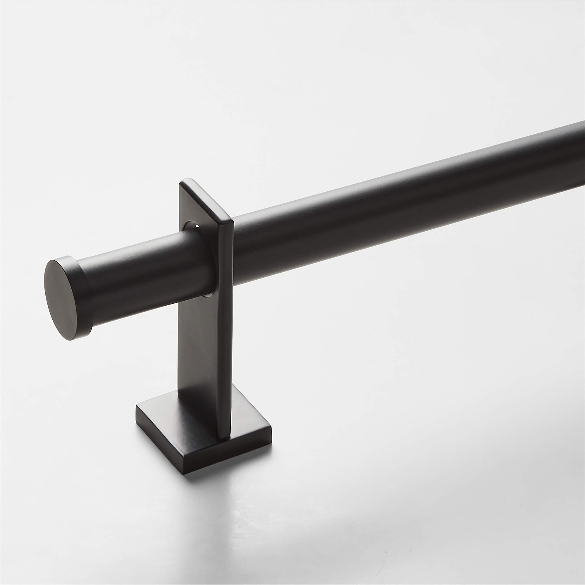 Cruz Modern Single Matte Black Curtain Rod 28"48"x1.25" + Reviews