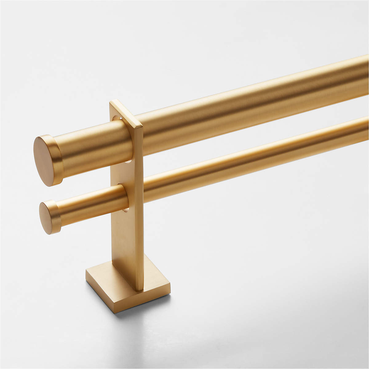 Cruz Double Modern Brushed Brass Curtain Rod 28