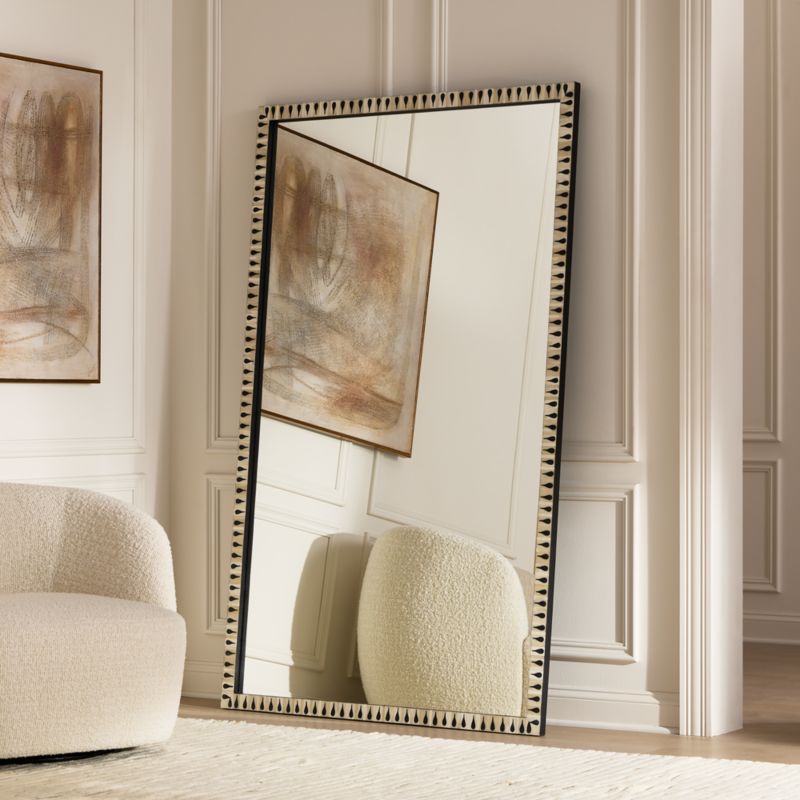 Caraway Modern Bone Inlay Full-Length Floor Mirror 48"x78" - image 2 of 6