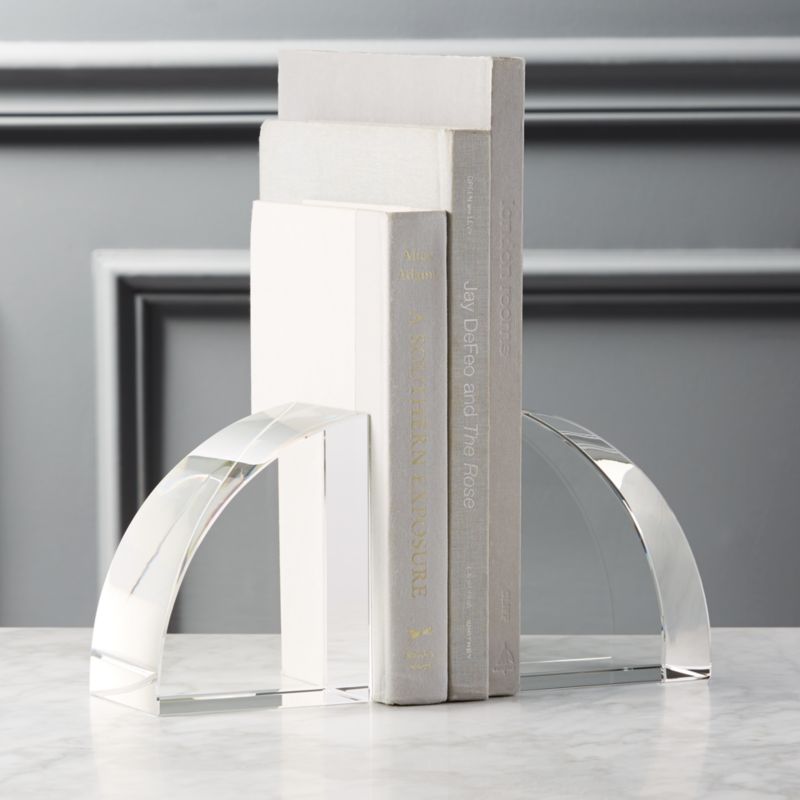 View Modern Curved Crystal Glass Bookend details