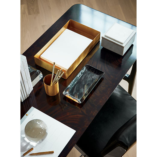 Modern Curved Crystal Glass Bookend