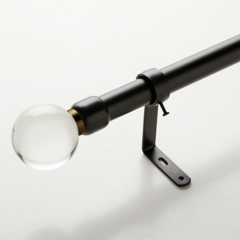 Crystal Glass Curtain Rod Set 28 48 X1 Dia Cb2