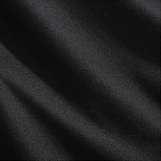 Organic Cotton Percale 400 Thread Count Black Full Sheet Set