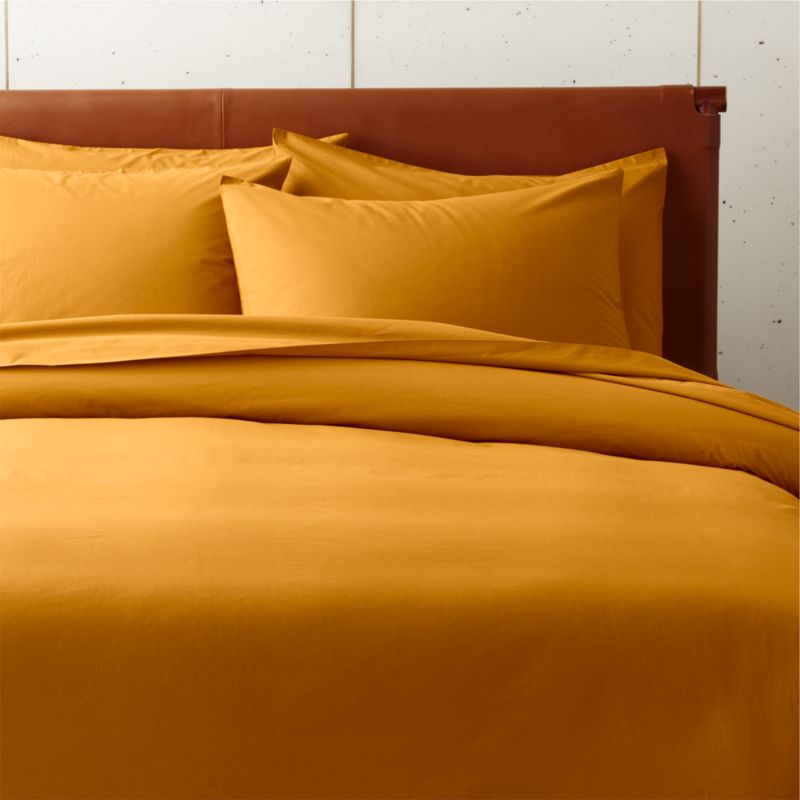 View Organic Cotton Percale 400 Thread Count Chai Tea King Duvet Cover details