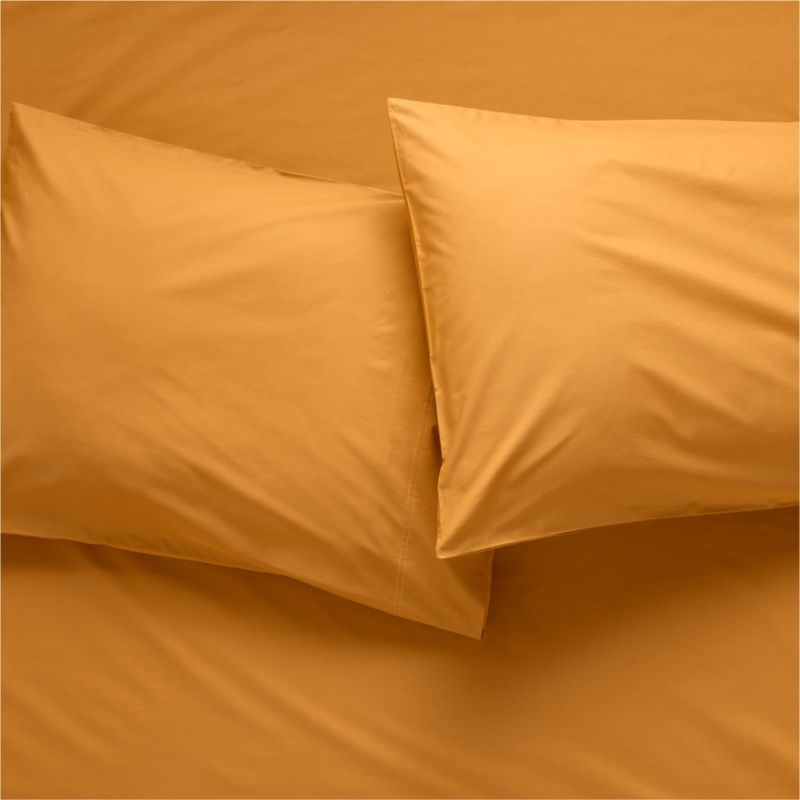 View Organic Cotton Percale 400 Thread Count Chai Tea Standard Pillowcases Set of 2 details