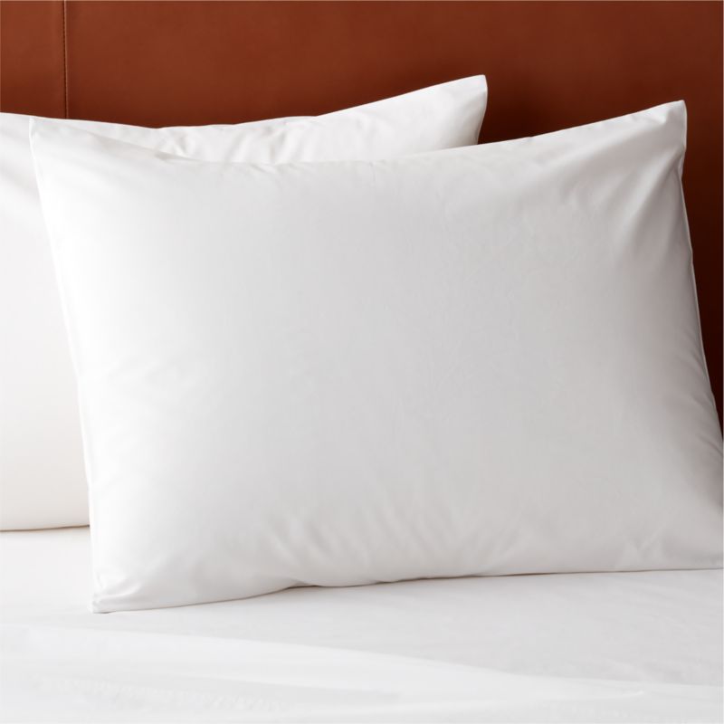 Viewing product image Organic Cotton Percale 400 Thread Count White Standard Pillow Shams Set of 2 - image 1 of 4