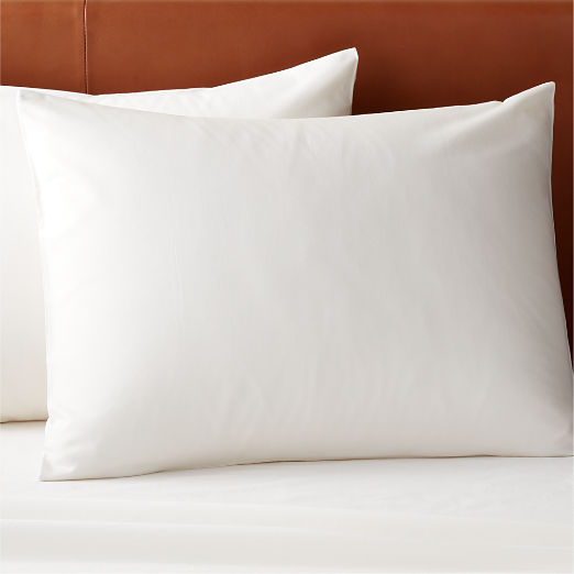 Organic Cotton Sateen 520 Thread Count Ivory Pillow Shams Set of 2