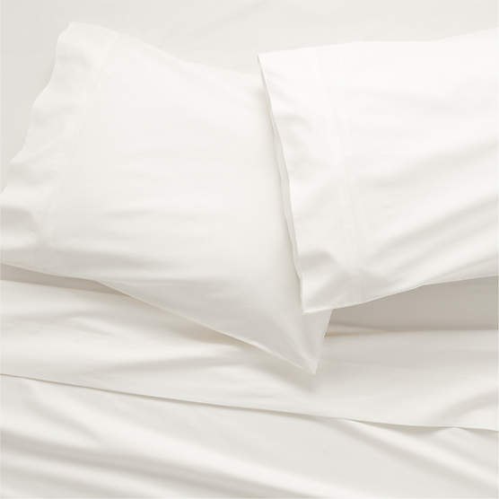 Organic Cotton Sateen 520 Thread Count Ivory Queen Sheet Set