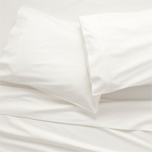 Organic Cotton Sateen 520 Thread Count Ivory Sheet Set