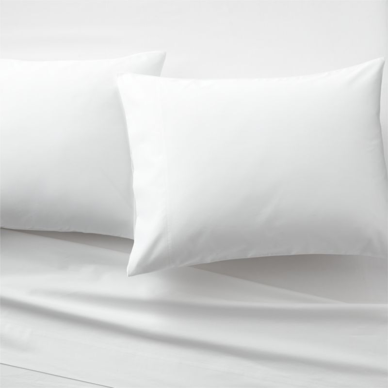 Viewing product image Organic Cotton Sateen 520 Thread Count White Queen Sheet Set - image 1 of 2