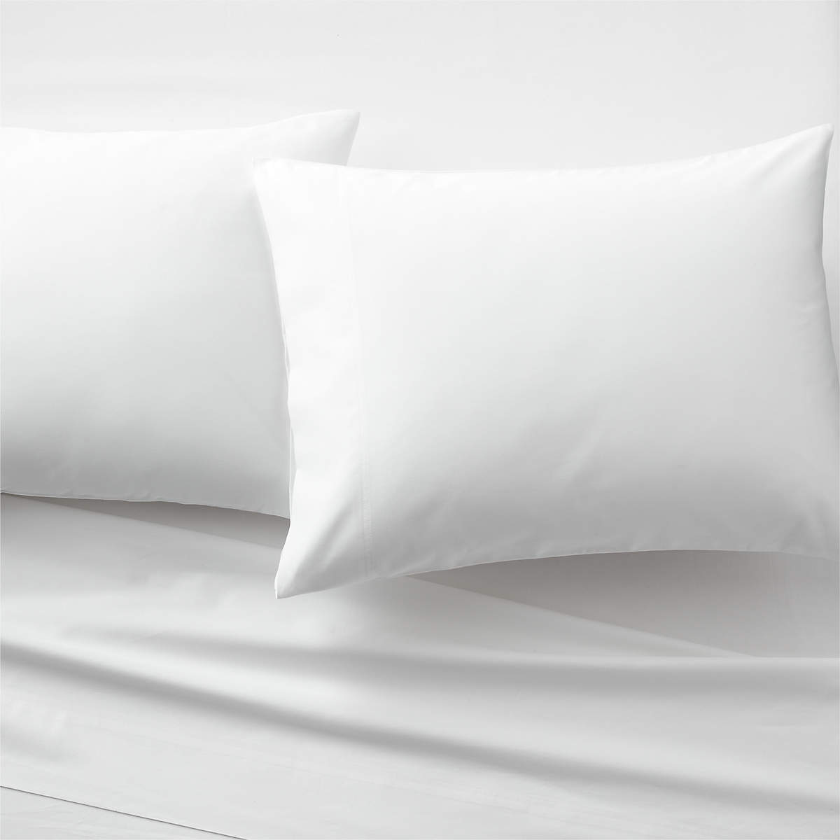 Organic Cotton Sateen 520 Thread Count White King Sheet Set + Reviews | CB2