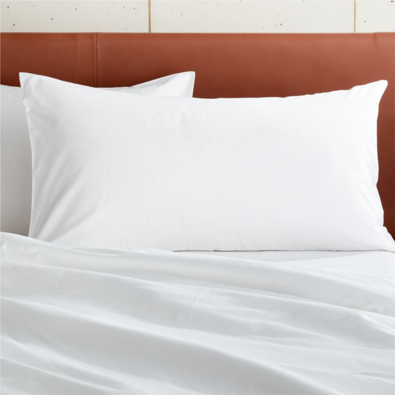 Organic Cotton Sateen 520 Thread Count White King Pillow Shams Set of 2 - image 0 of 4