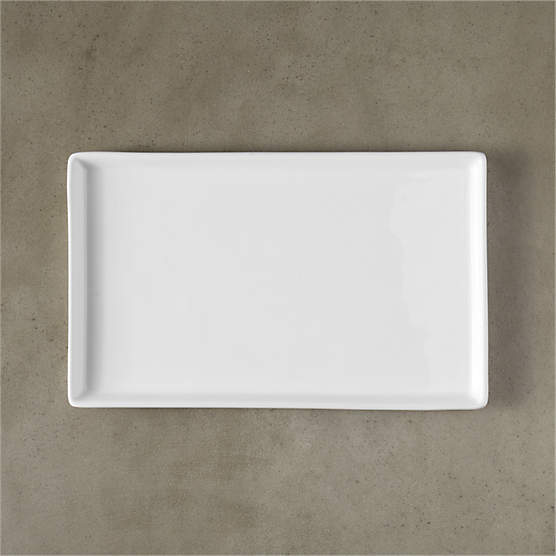 Cuatro Rectangular White Serving Platter Medium