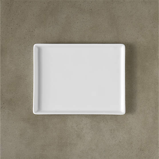 Cuatro Rectangular White Serving Platter Small