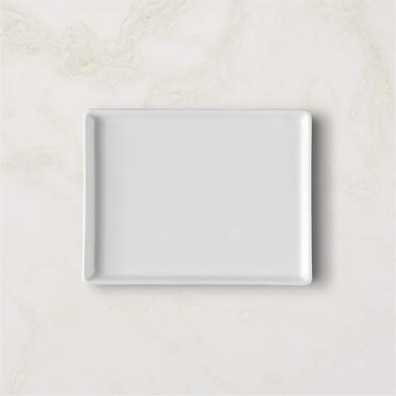 Cuatro Rectangular White Serving Platter Small