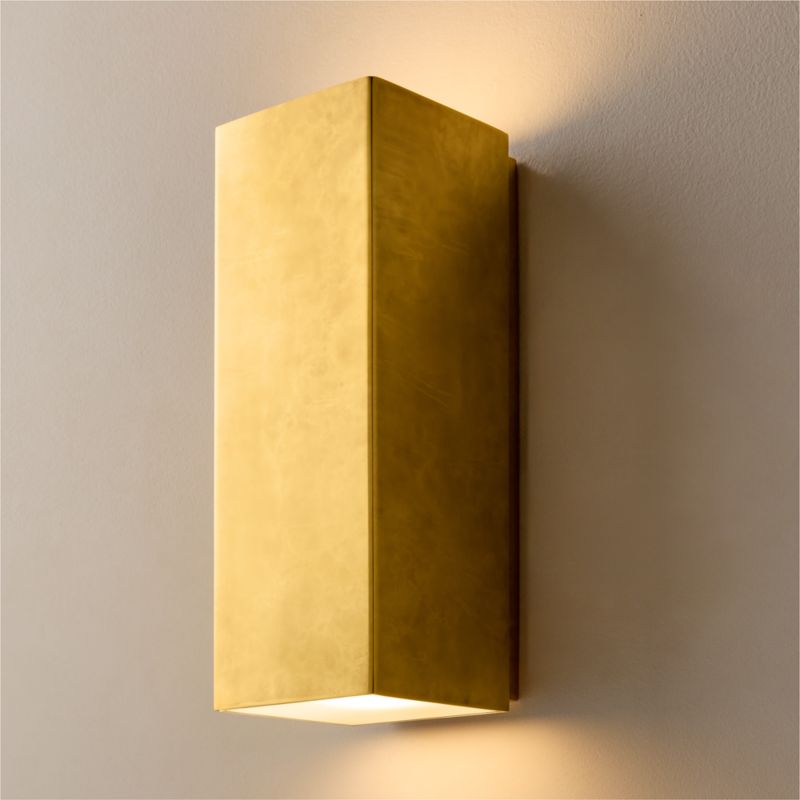 Cubelite Indoor/Outdoor Aged Brass Wall Sconce 12" by Bill Curry - image 3 of 5