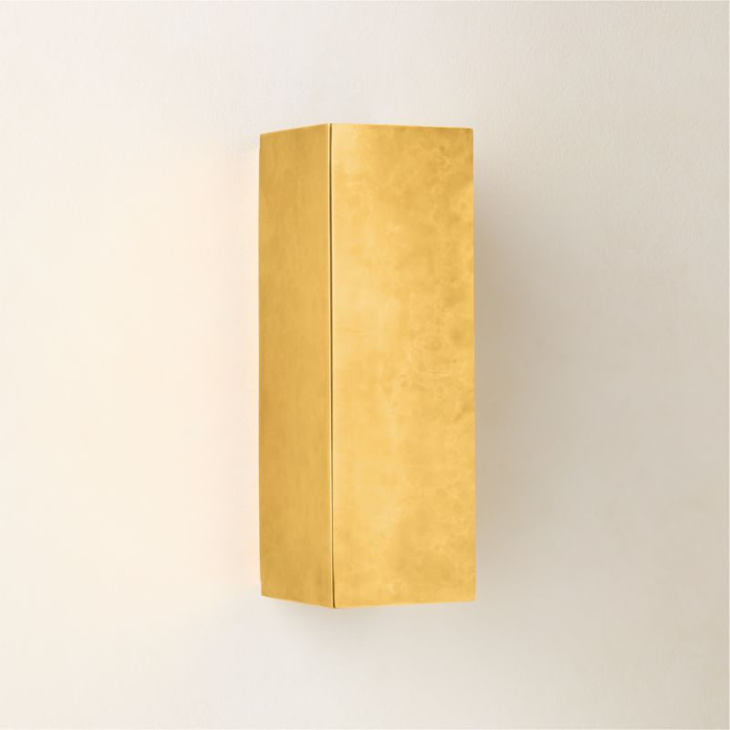 Cubelite Indoor/Outdoor Aged Brass Wall Sconce 12" by Bill Curry - image 4 of 5