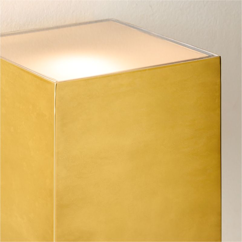 Cubelite Indoor/Outdoor Aged Brass Wall Sconce 4" by Bill Curry - image 2 of 5