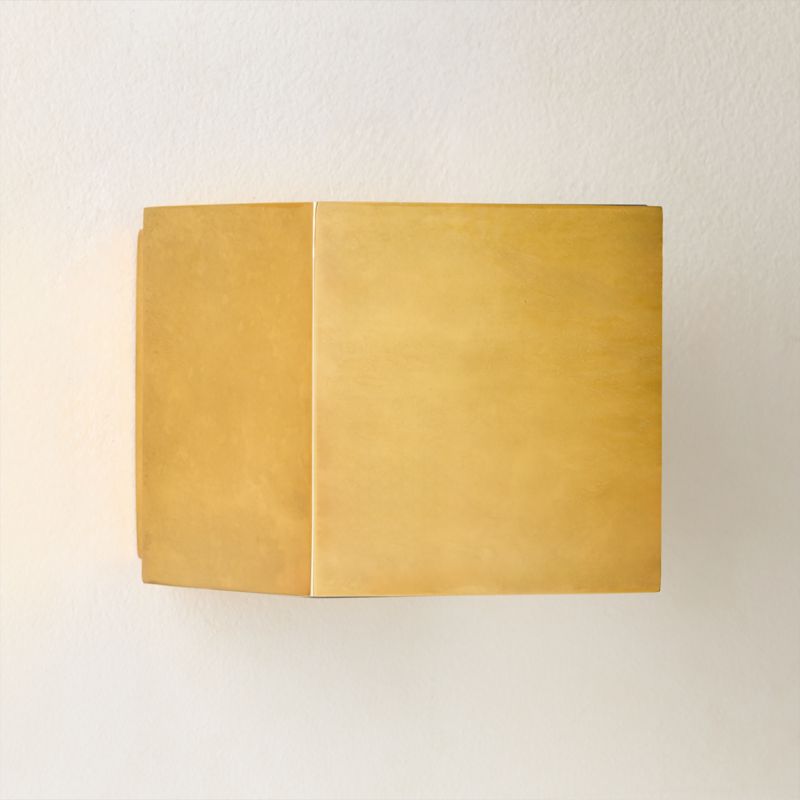 Cubelite Indoor/Outdoor Aged Brass Wall Sconce 4" by Bill Curry - image 4 of 5