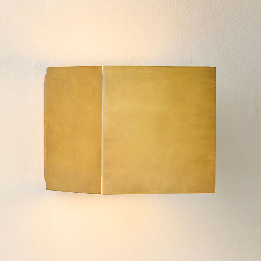 Cubelite Indoor/Outdoor Aged Brass Wall Sconce 4" by Bill Curry