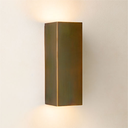 Cubelite Indoor/Outdoor Dark Bronze Wall Sconce 12" by Bill Curry