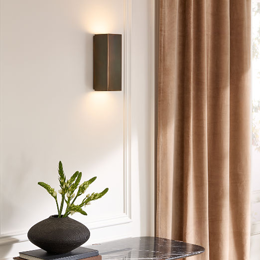 Cubelite Indoor/Outdoor Dark Bronze Wall Sconce by Bill Curry 12" Set of 2