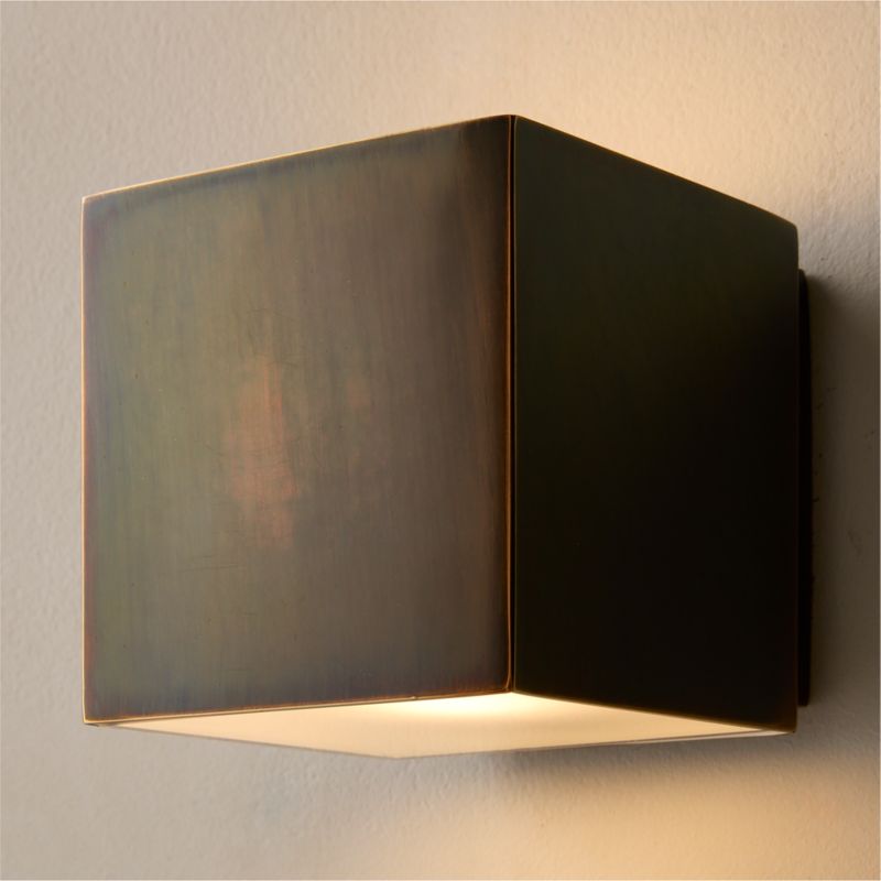 Cubelite Indoor/Outdoor Dark Bronze Wall Sconce 4" by Bill Curry - image 3 of 5
