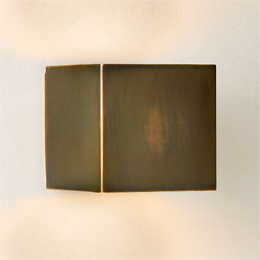 Cubelite Indoor/Outdoor Dark Bronze Wall Sconce 4" by Bill Curry